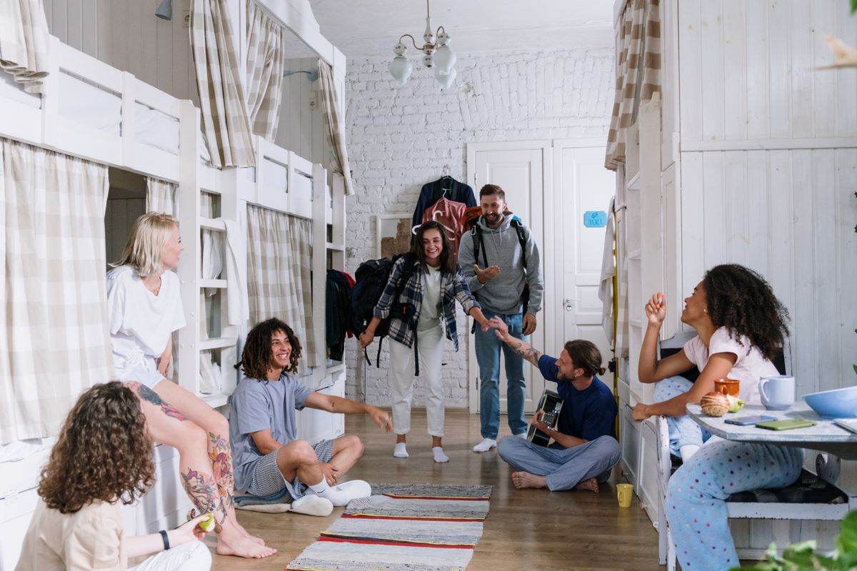 Students together in a shared residence